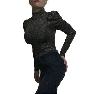 H&M puff sleeve turtleneck